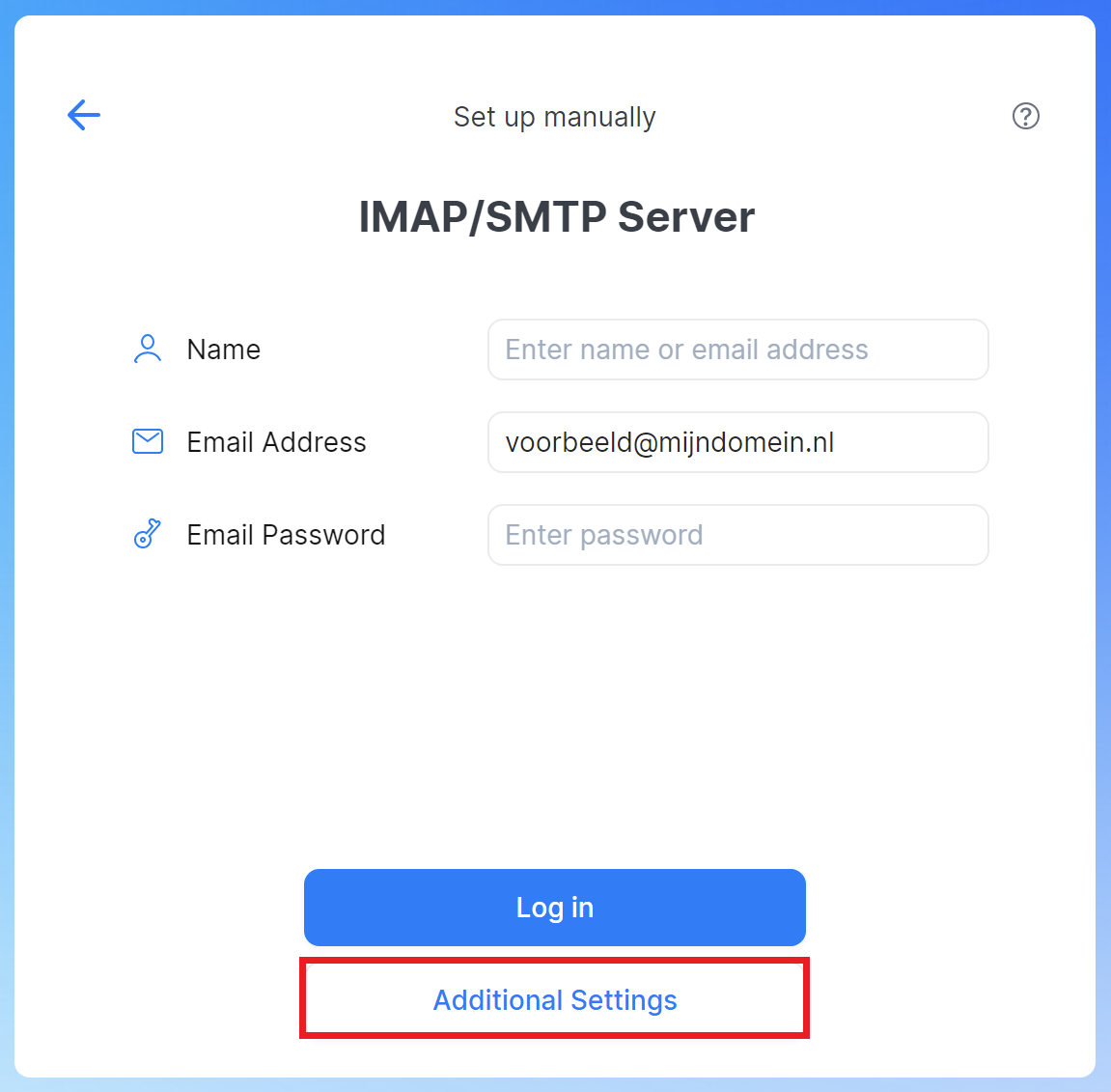 Spark - IMAP-SMTP Server - Additional Settings.png
